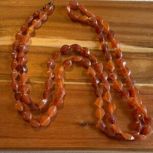 Elegant Orange Beaded Necklace